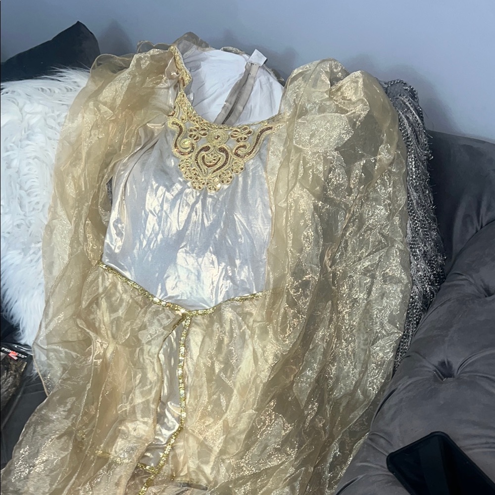 Elf Princess Costume with Gold Accents - Picture 9 of 11